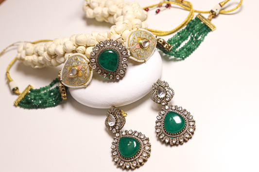 Zina Emerald Choker Set