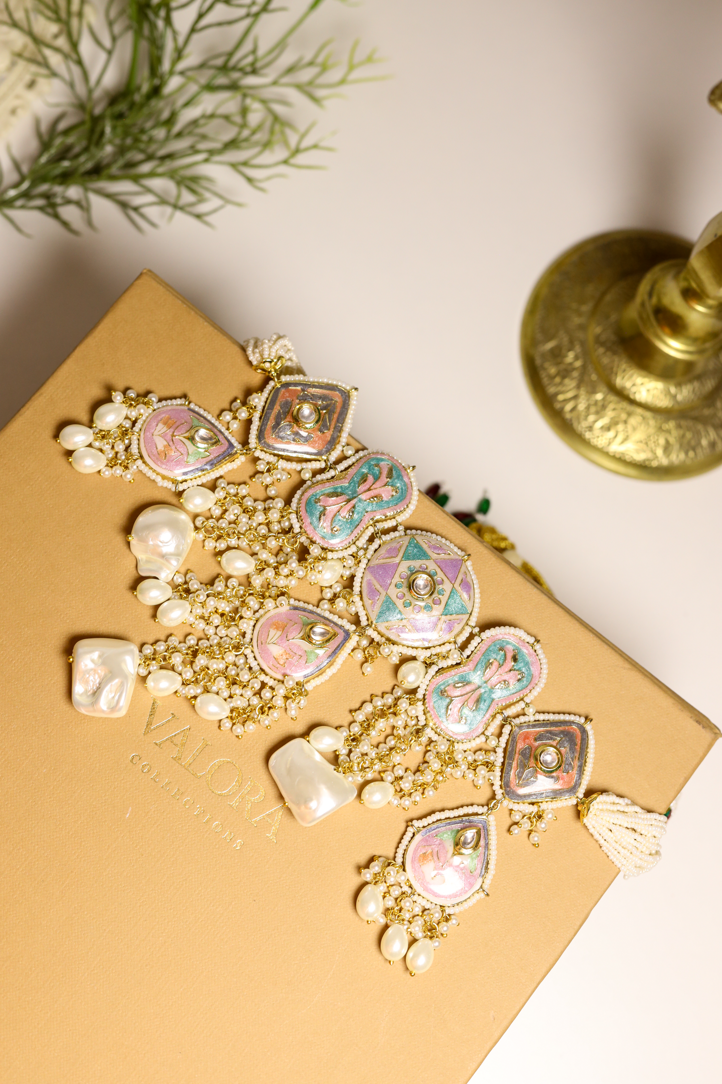 Twinkle Meenakari Pearl Necklace