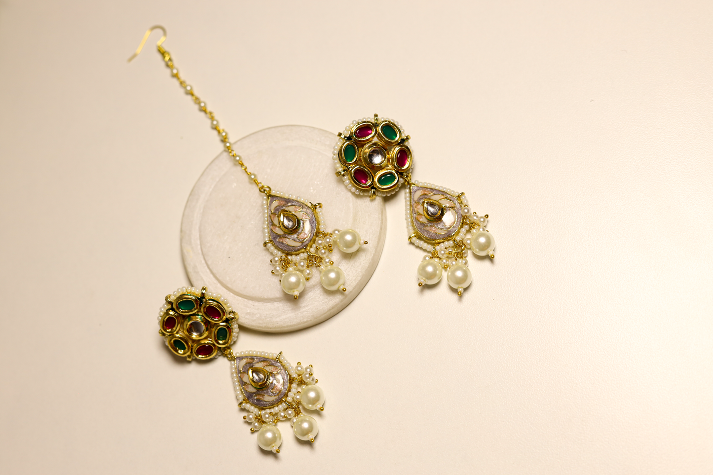 Pooja Meenakari Pearl Choker