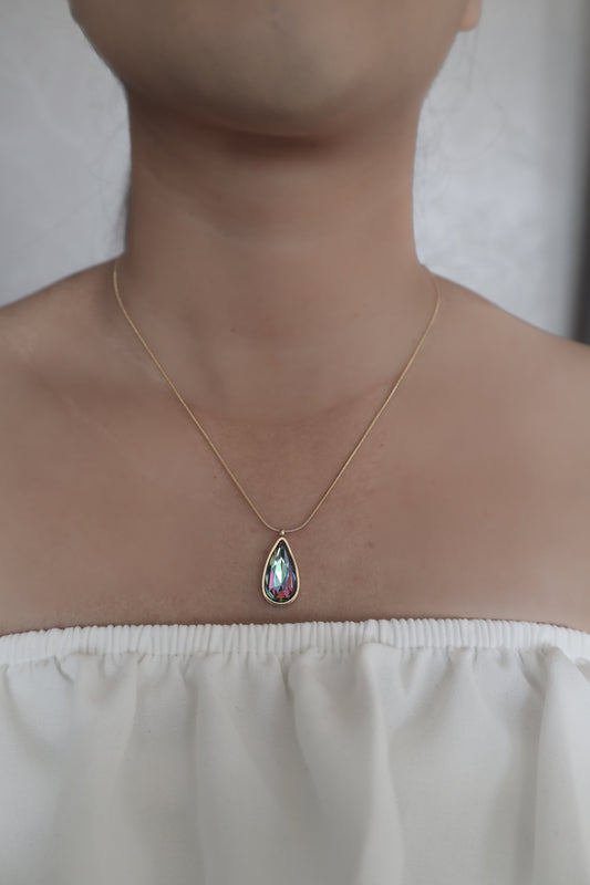 Laila Opulent TearDrop Stone Necklace
