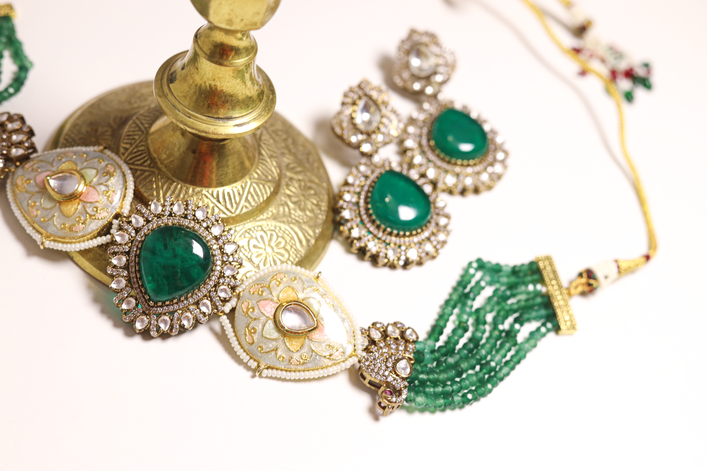 Zina Emerald Choker Set