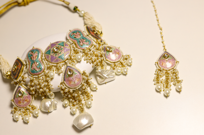 Twinkle Meenakari Pearl Necklace