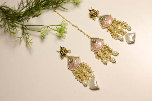 Twinkle Meenakari Pearl Necklace