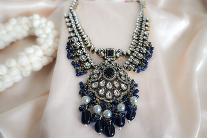 Tara Midnight Kundan Necklace Set