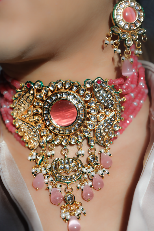 Saachi Peacock Kundan Choker Set