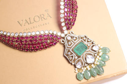 Deepika Designer Emerald Necklace