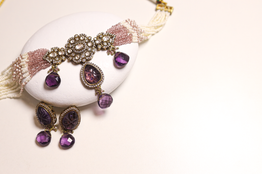 Nidhi Quartz Choker Set