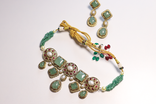 Meera Jade Stonework Choker